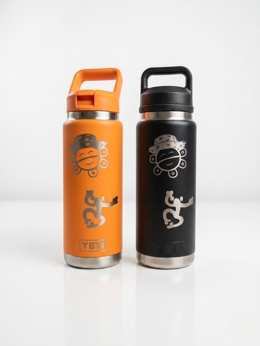 engraved coqui bottles